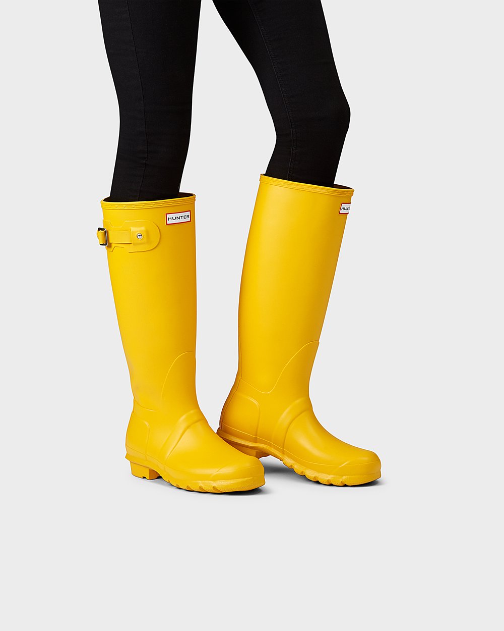 Womens Hunter Tall Rain Boots Yellow - Original - 1826059-CN